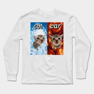 Cat vs Car Long Sleeve T-Shirt